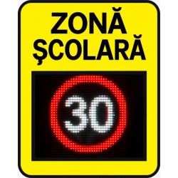 Panou radar – Full Color (RGB), 45 cm, date trafic, carcasa aluminiu